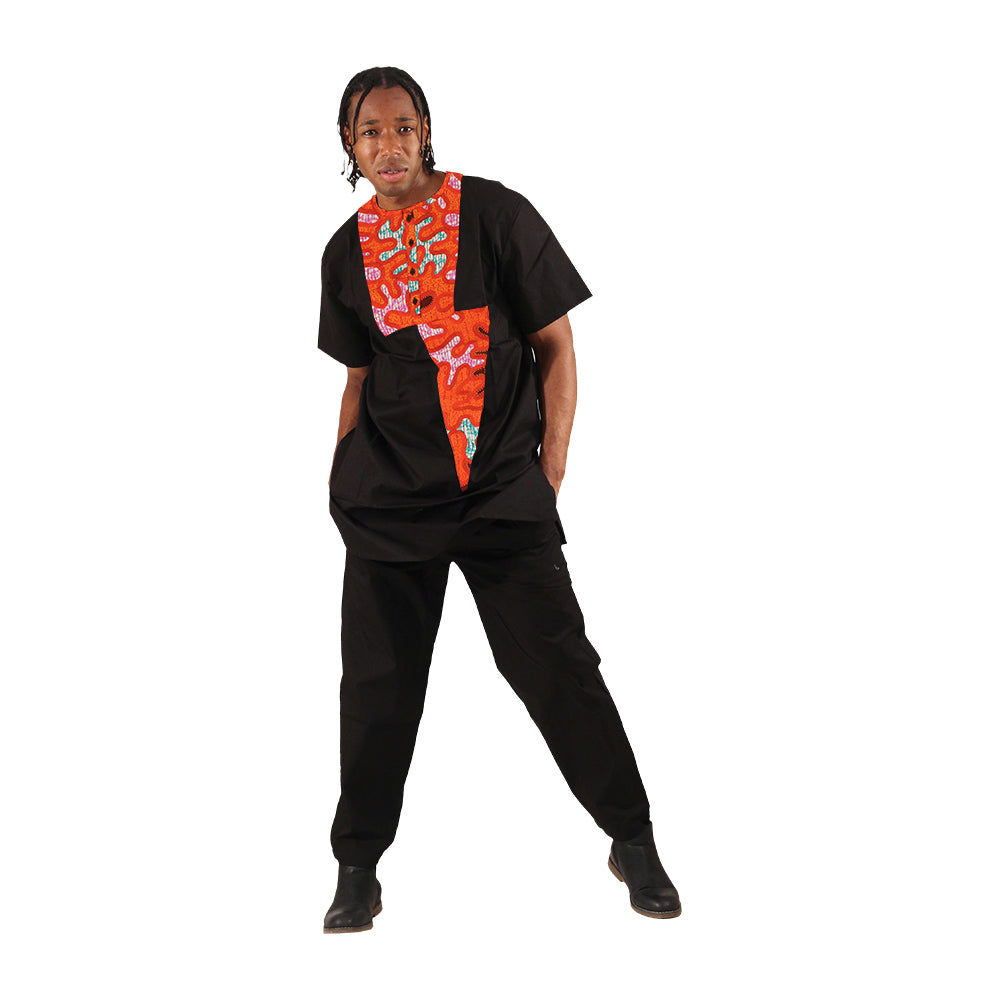 African Print Patchwork Pants Set - Style A - 2X