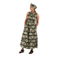 African Print Sleeveless Jumpsuit - Style A