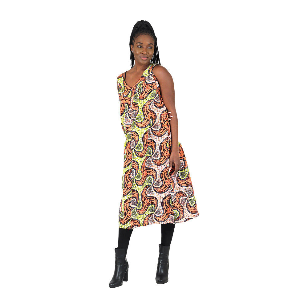 African Print Short Dress - Style A