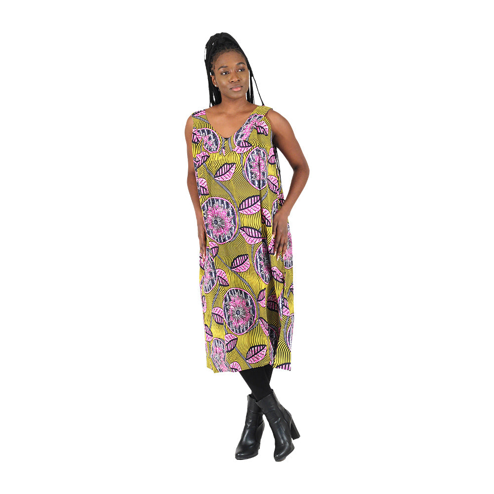 African Print Short Dress - Style A