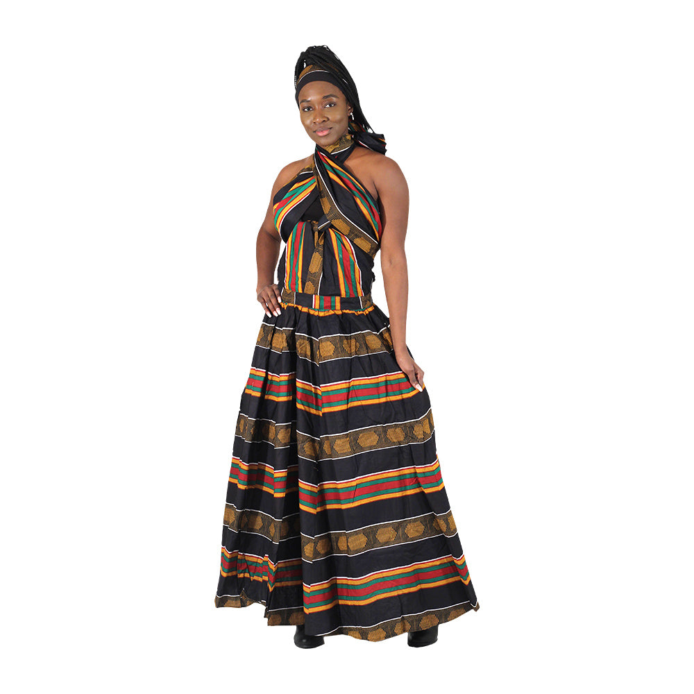 Ankara Print Infinity Dress - Style A
