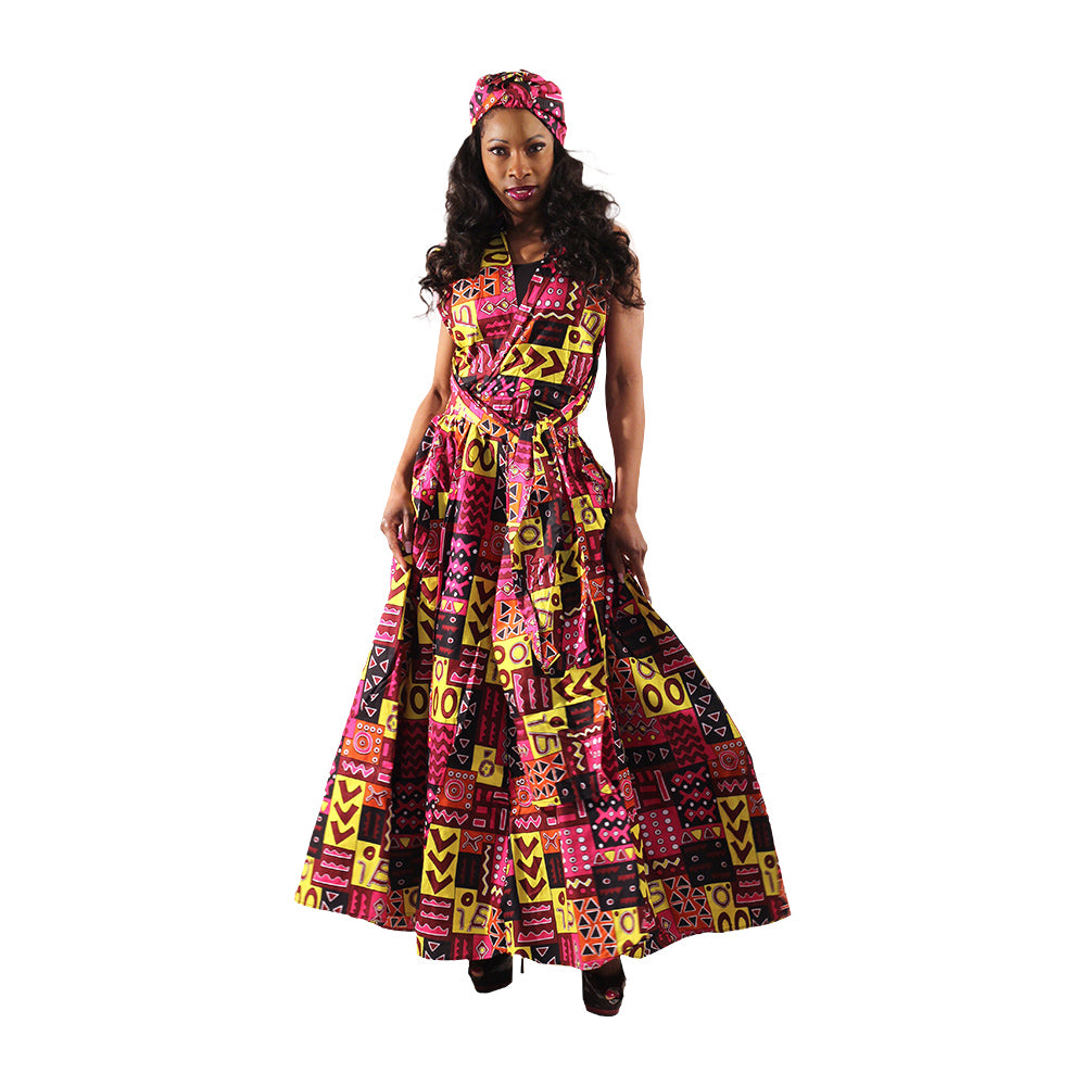 Ankara Print Infinity Dress - Style A
