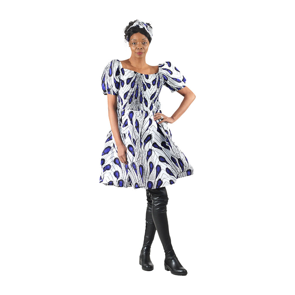 African Print Smocked Top - Style A