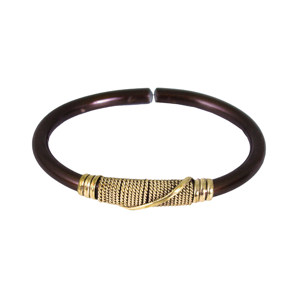 Burgundy Twist Cuff - Copper