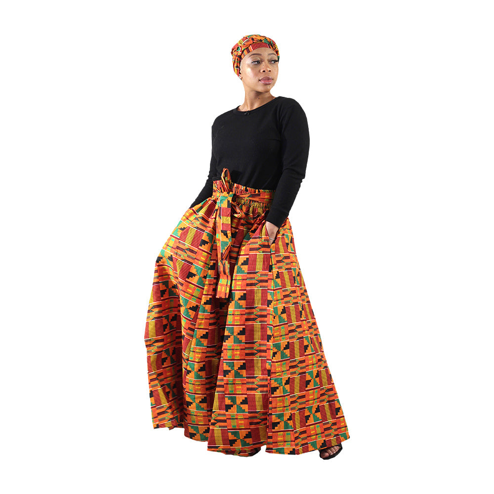Kente Print Palazzo Pants - Style A