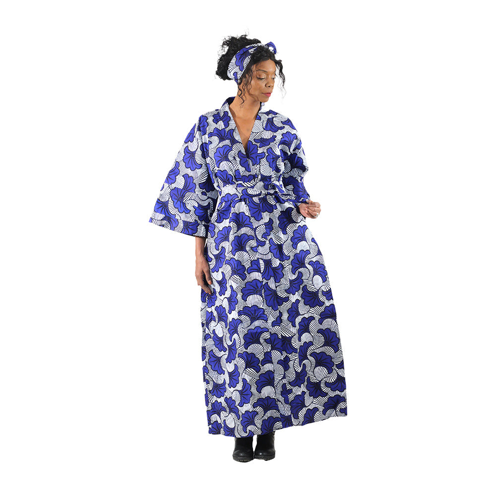Ankara Print Long Kimono - Style A