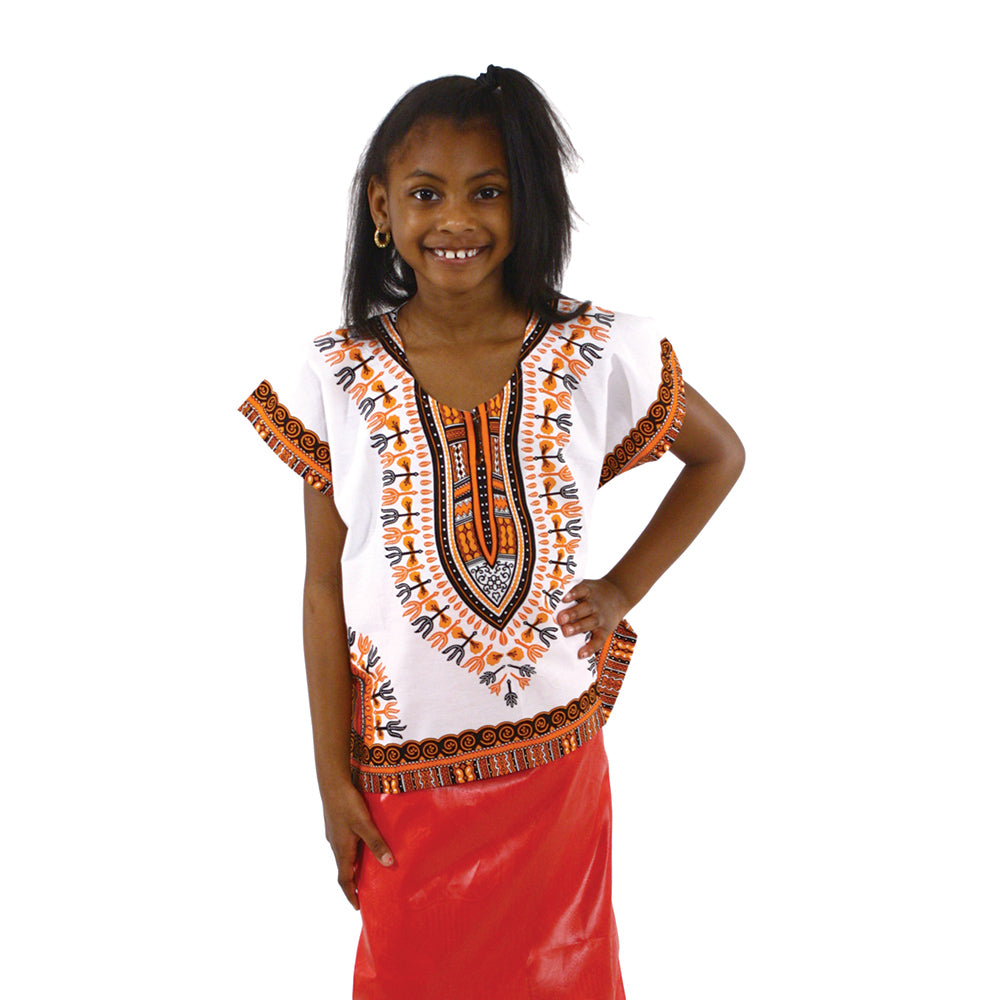 Children's Traditional Dashiki - Black/Blue - Large