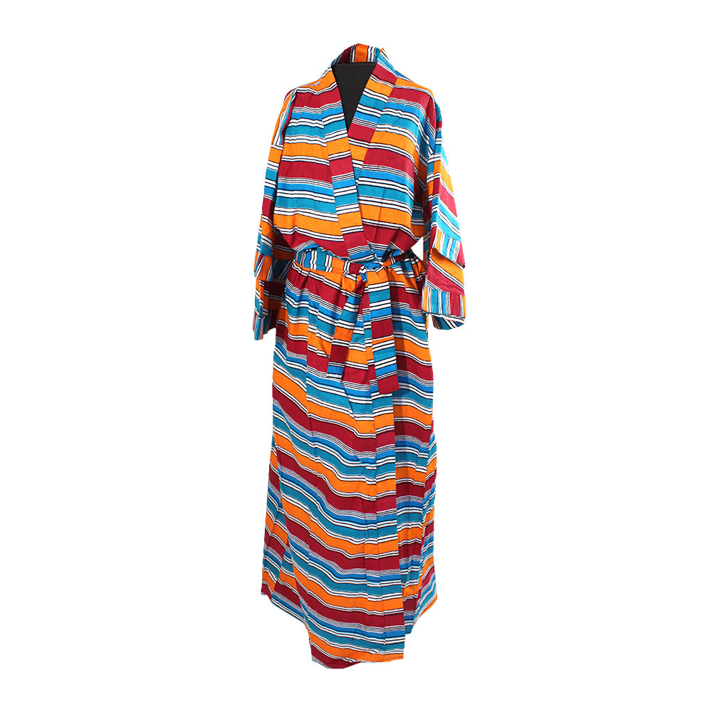 African Print Long Kimono - Style A