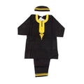 African Prince Embroidered Pant Set - Black - Large