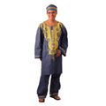 African Royalty Embroidered Pant Set - Dark Gray
