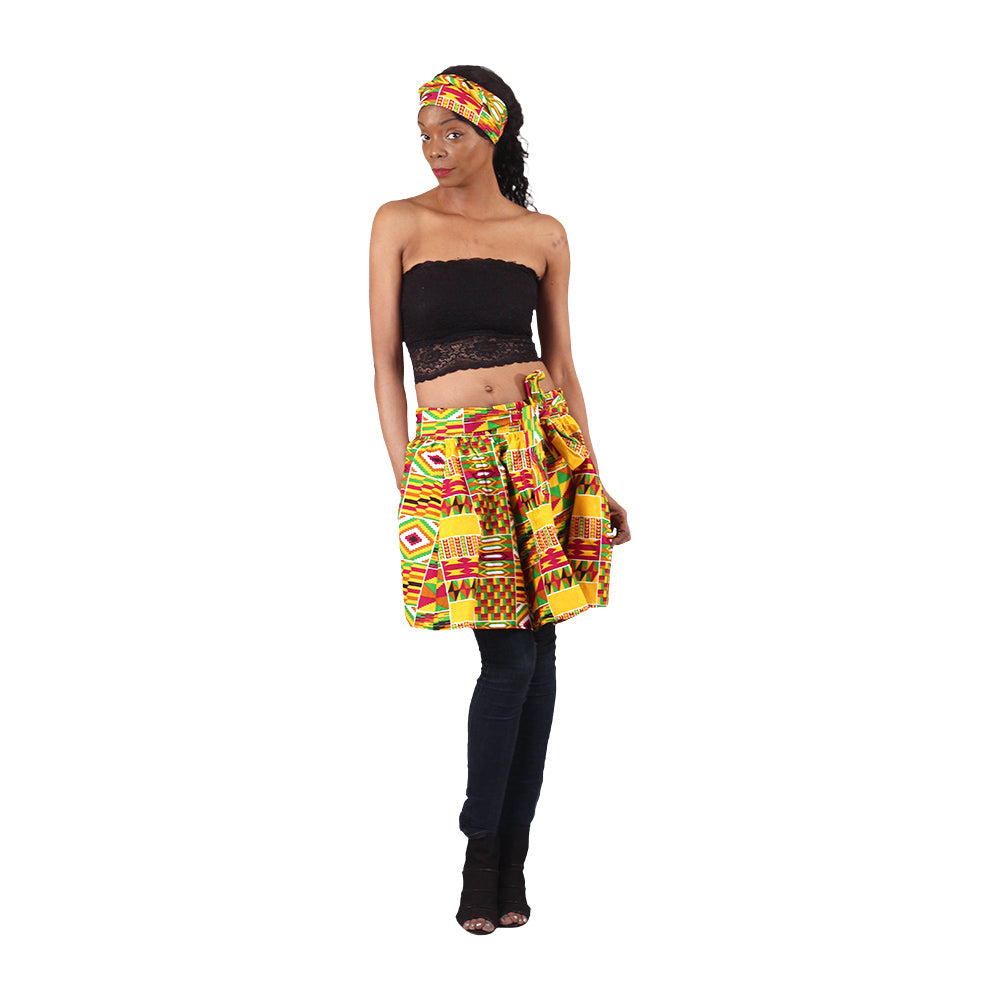 African Print Mini Skirt - Style A
