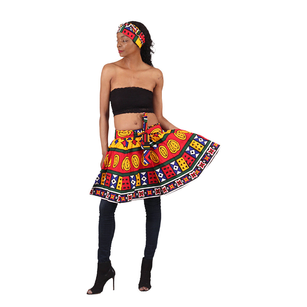 African Print Mini Skirt - Style A