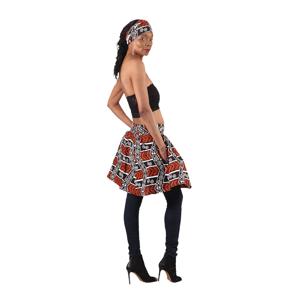 African Print Mini Skirt - Style A