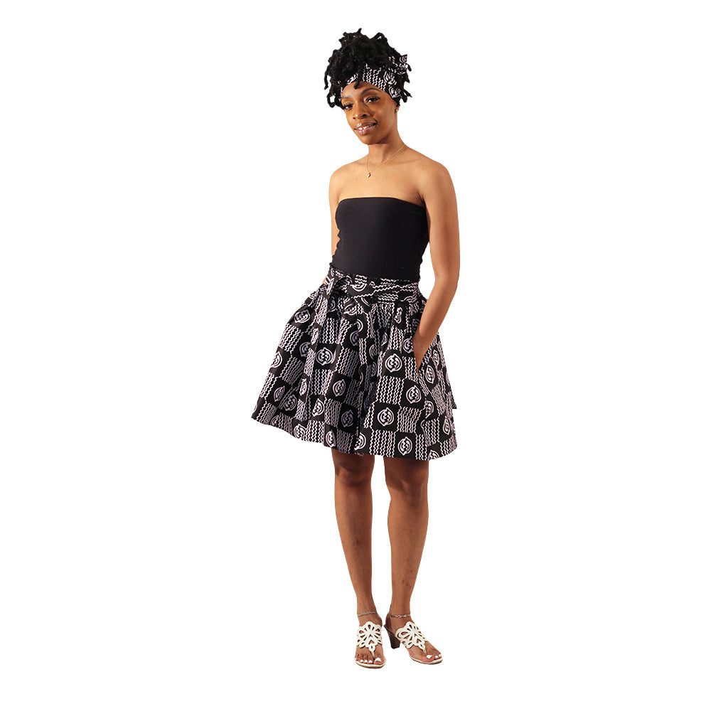 African Print Mini Skirt - Style A