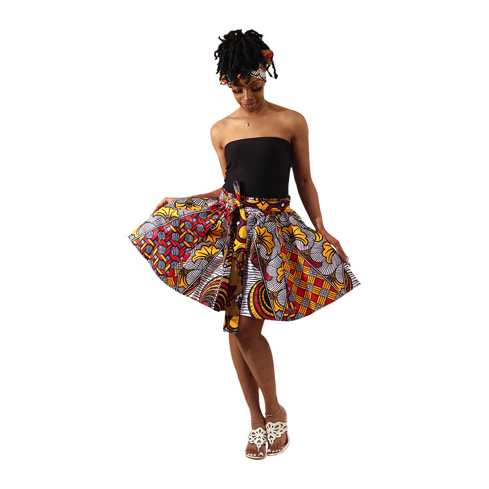 African Print Mini Skirt - Style A