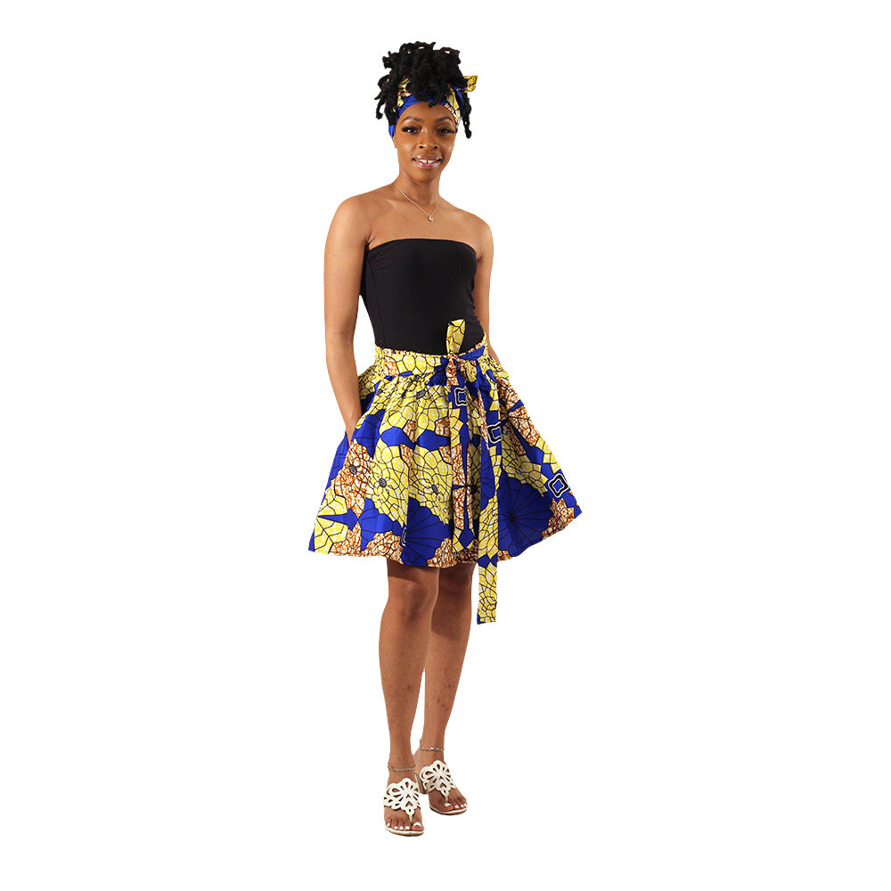 African Print Mini Skirt - Style A