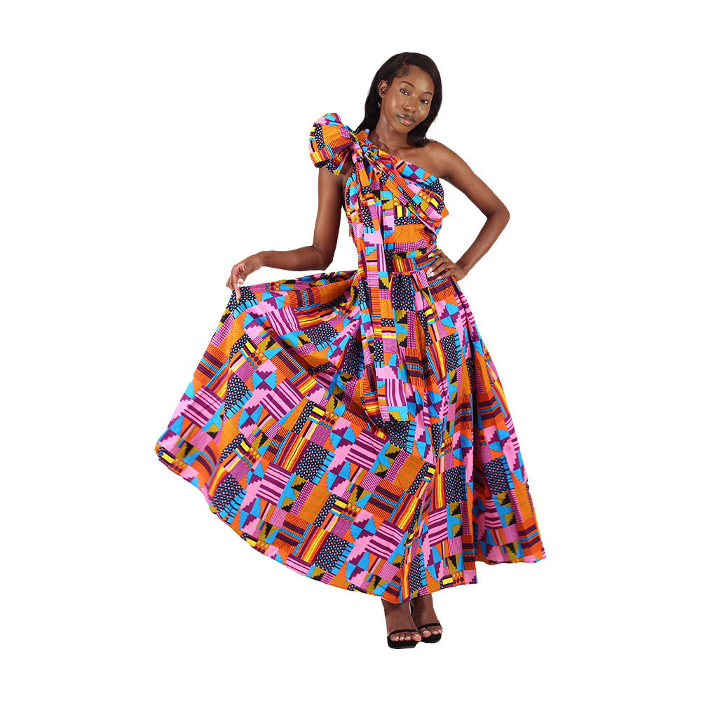 Ankara Print Infinity Dress - Style A