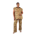 2-Piece Sleeveless Kitenge Print Pant Set - Style F