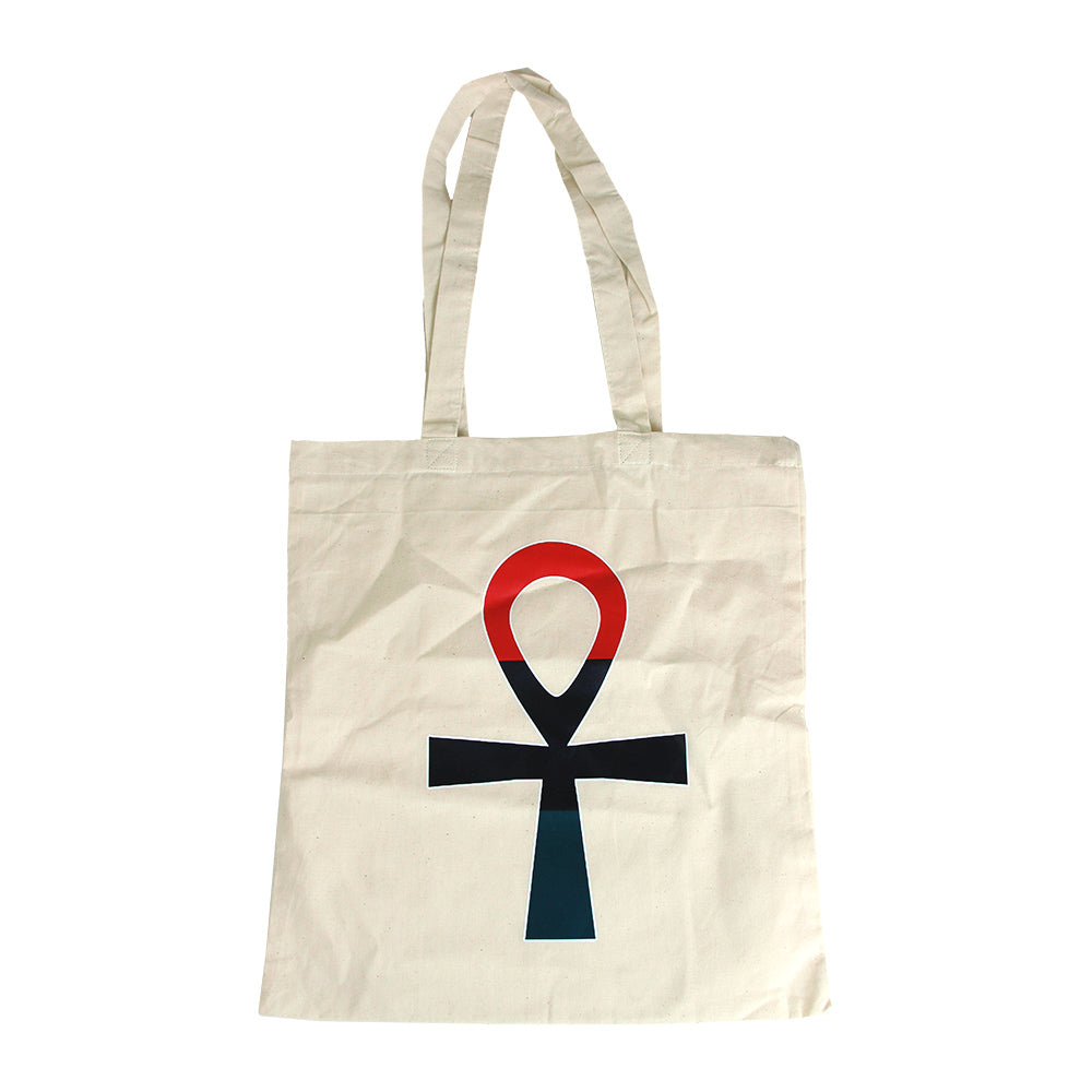 African-themed Printed White Canvas Tote - Style D