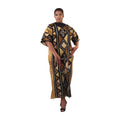 Authentic Mud Cloth Dress - Round Collar - 4 Color