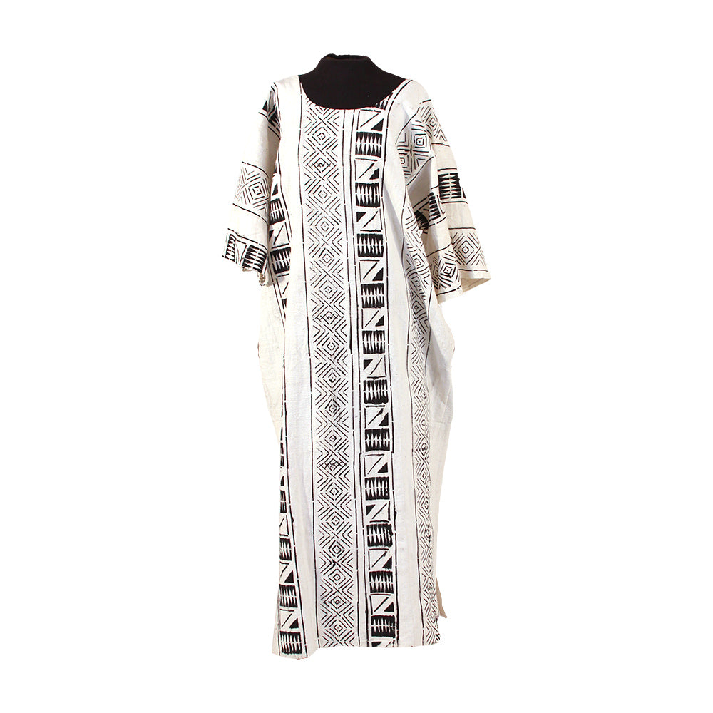 Authentic Mud Cloth Dress - Round Collar - 4 Color