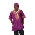 Amare Gold Embroidered Dashiki Top - Black - Free