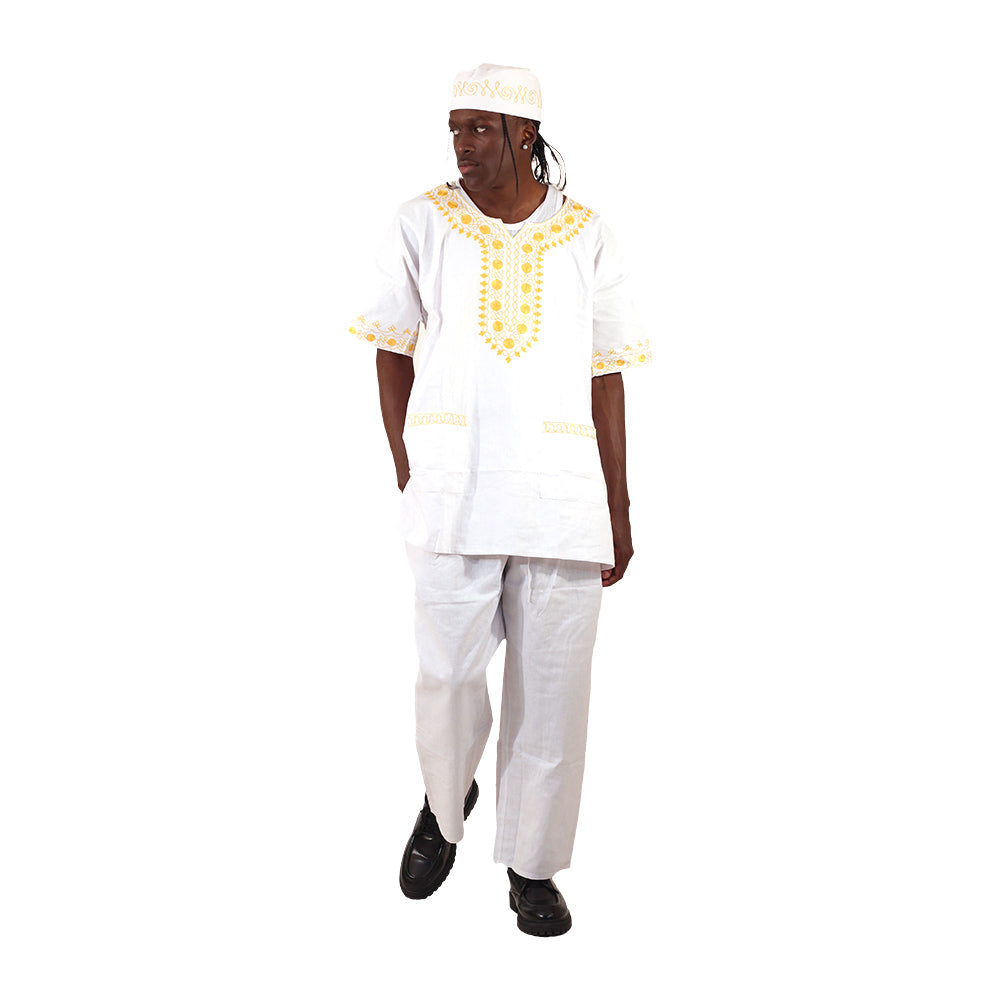Amare Gold Short Sleeve Pant Set - Purple - Plus