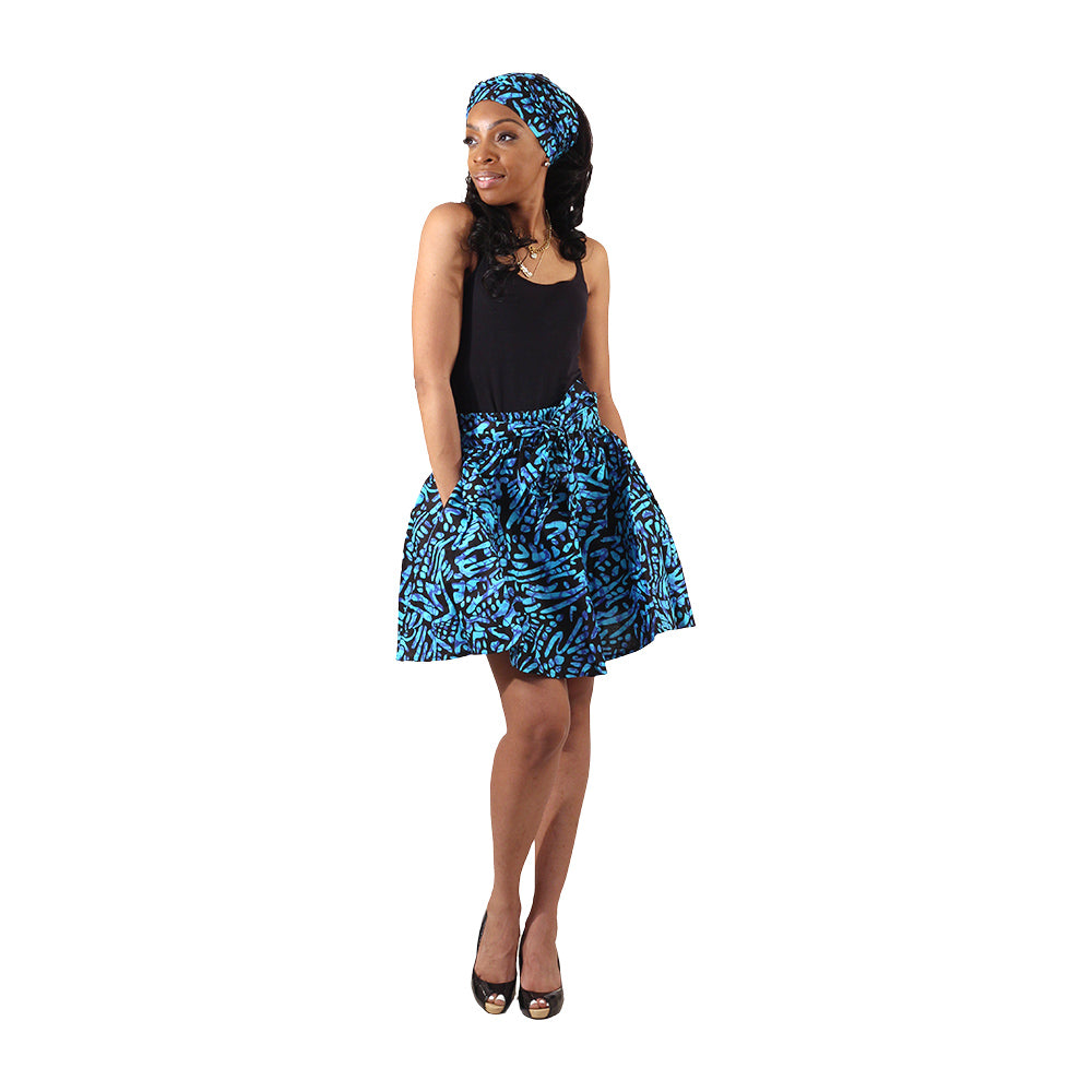 African Print Mini Skirt - Style A