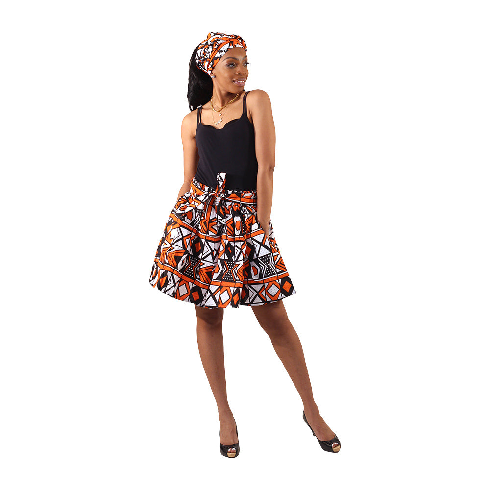 African Print Mini Skirt - Style A