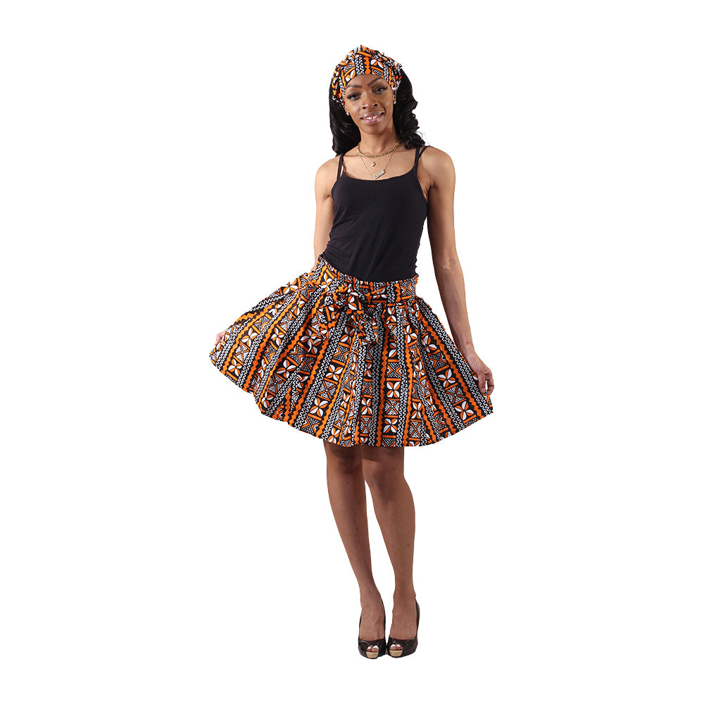African Print Mini Skirt - Style A