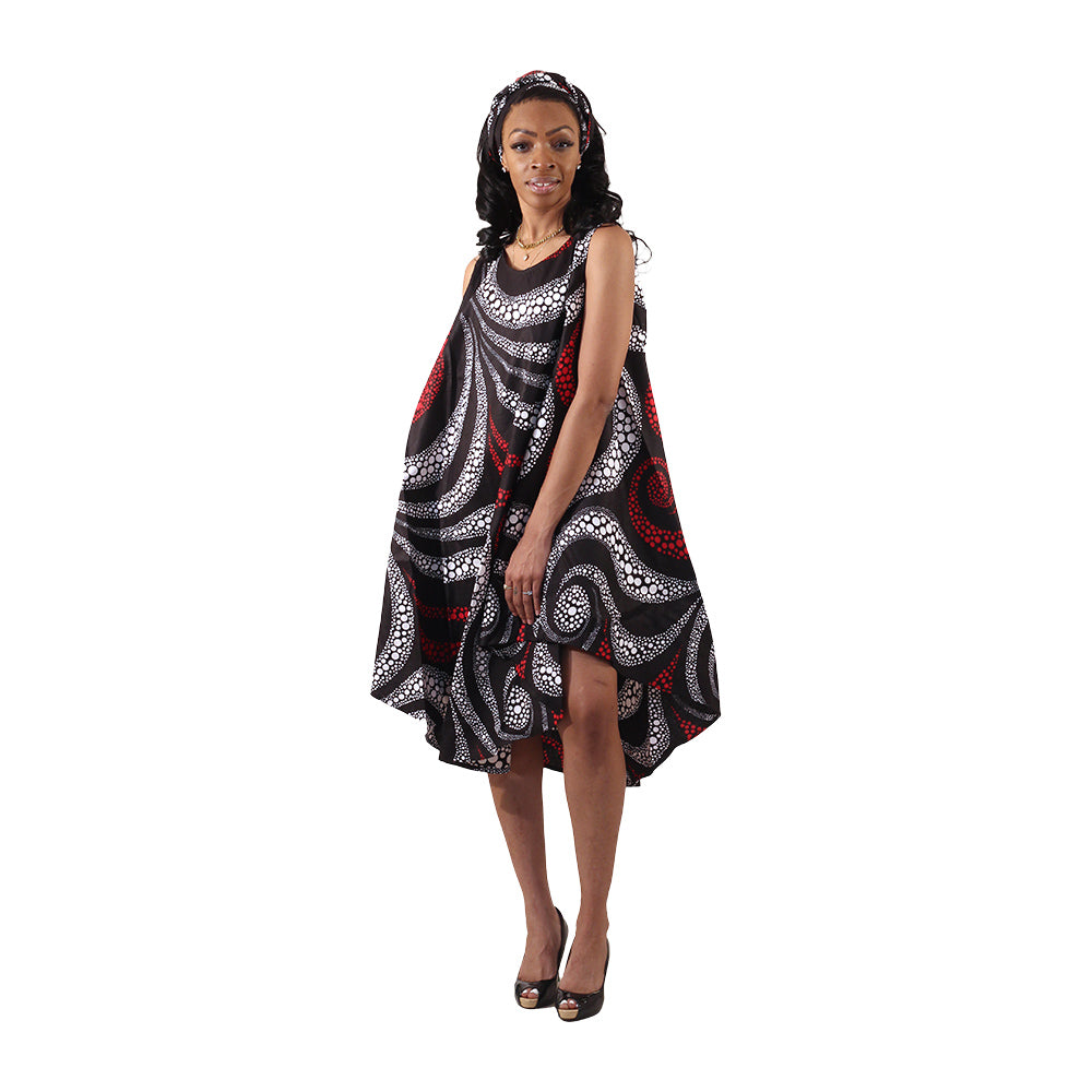 Ankara Print Umbrella Dress - Style-A