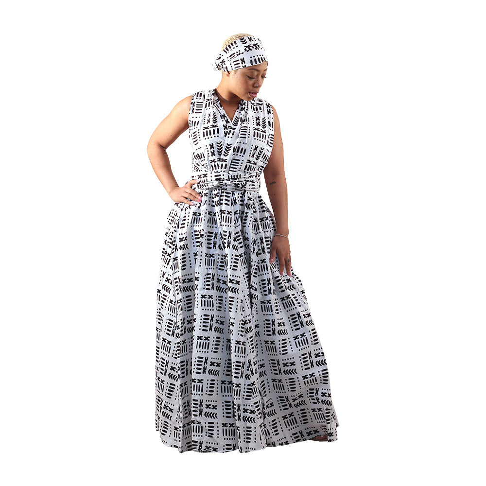 Ankara Print Infinity Dress - Style A