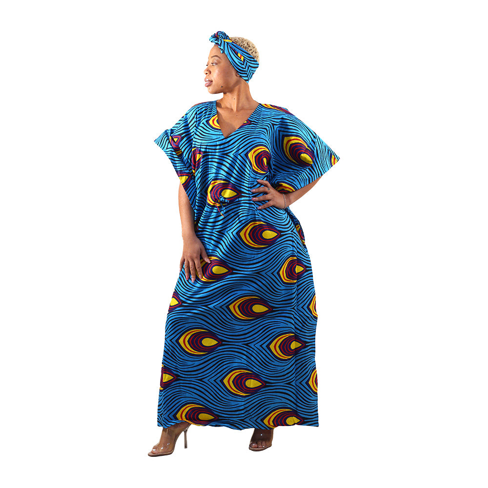 Ankara Print Kaftan - Style A