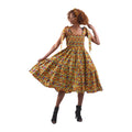 Ankara Print Smocked Tie Shoulder Dress - Style A