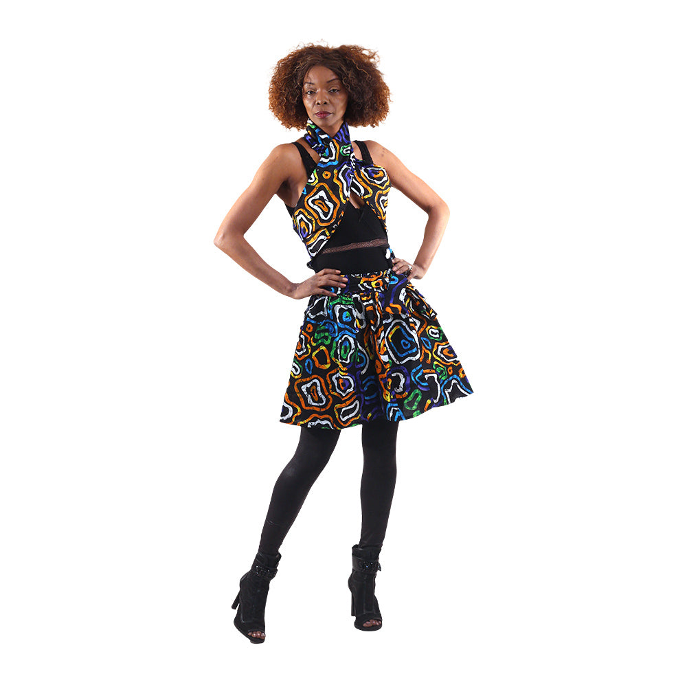 African Print Mini Skirt - Style A