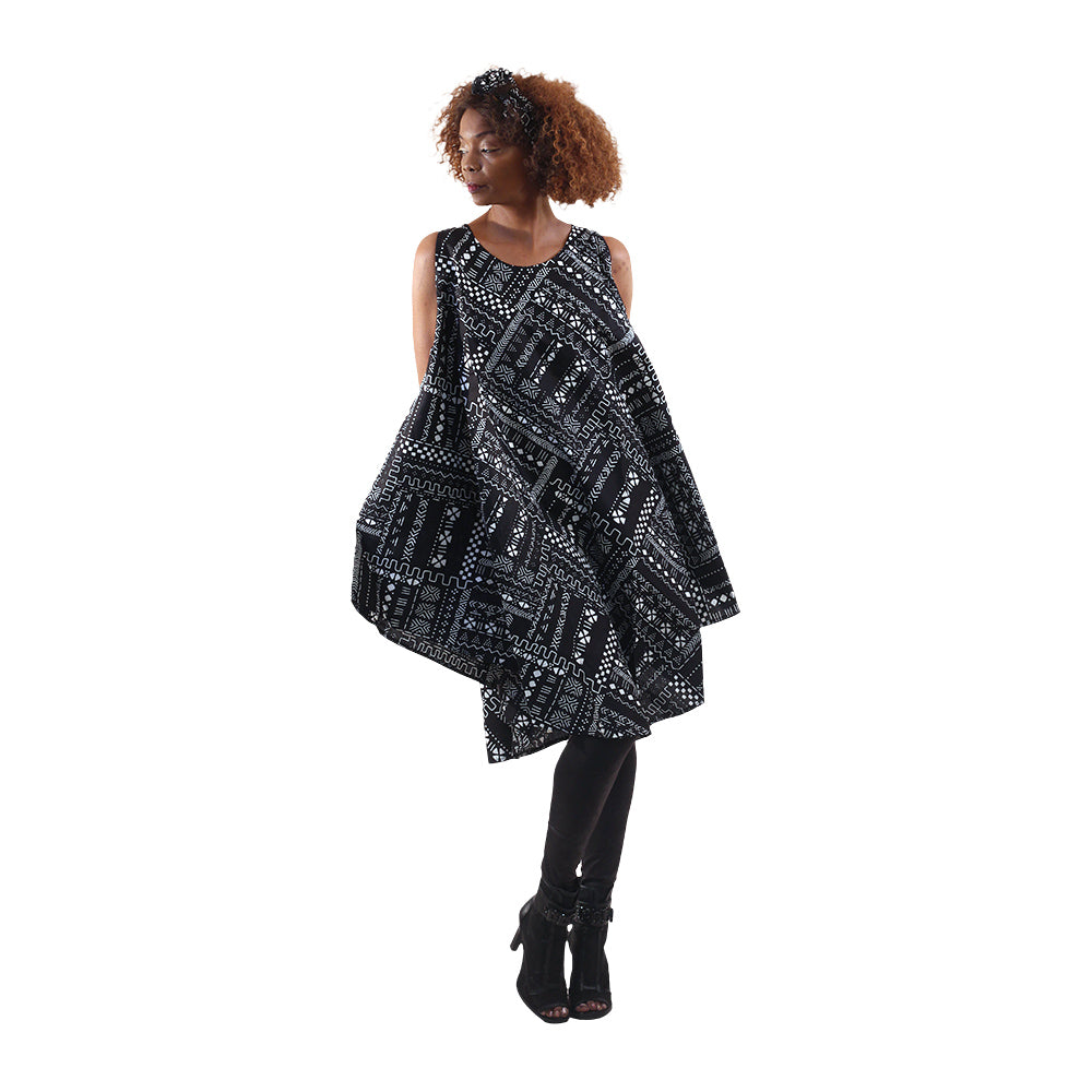 Ankara Print Umbrella Dress - Style-A