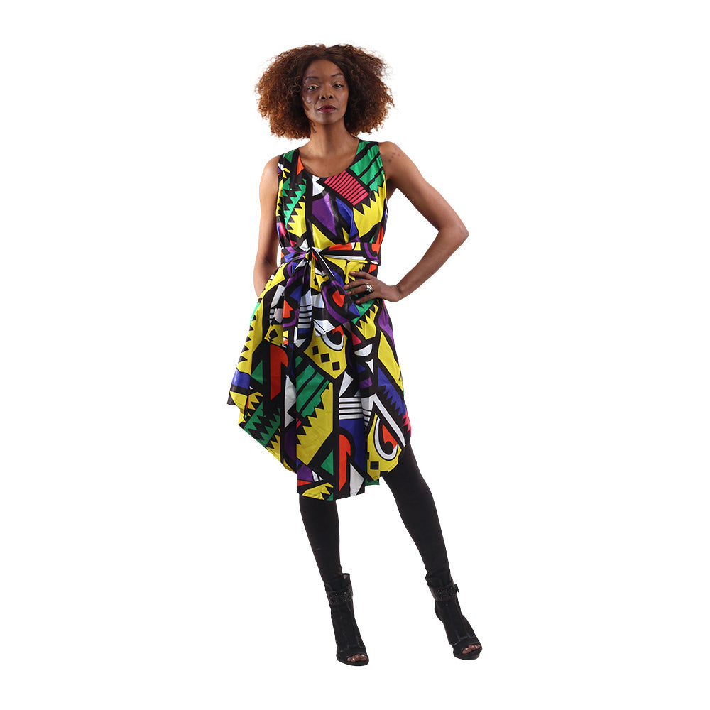 Ankara Print Umbrella Dress - Style-A
