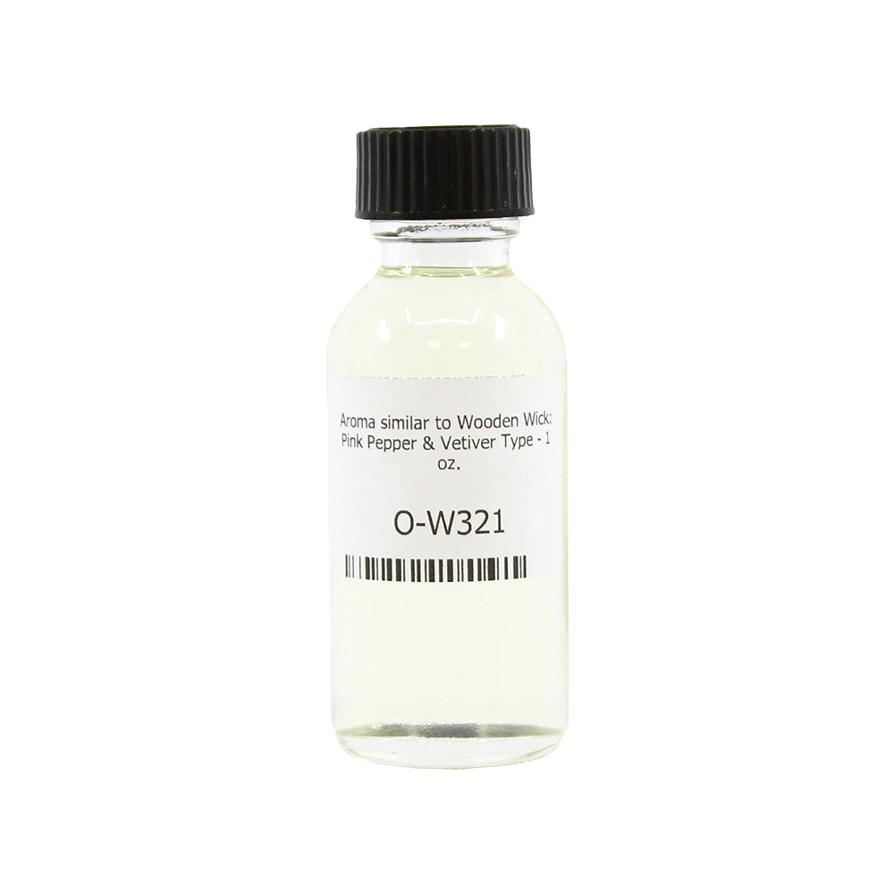 Wooden Wick: Pink Pepper & Vetiver Type - 1 oz.
