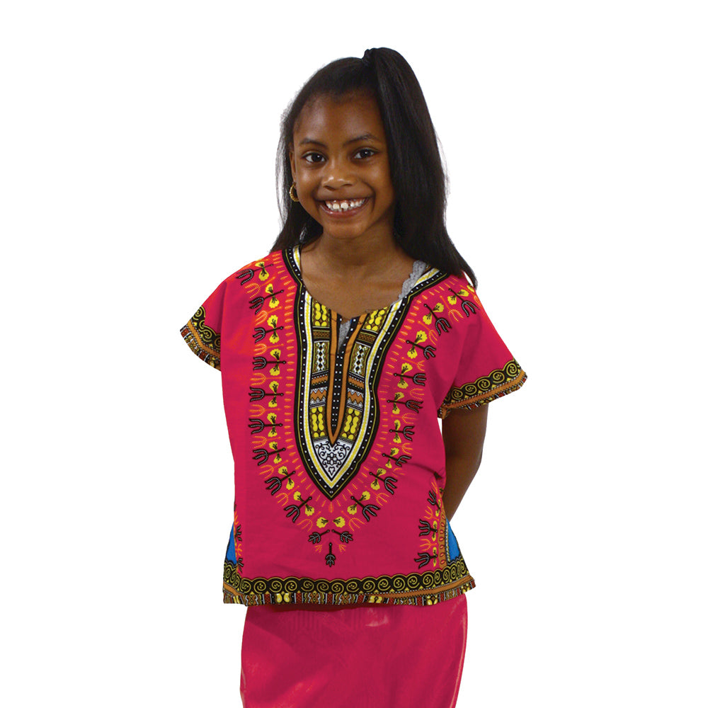 Children's Traditional Dashiki - Black/Blue - Large