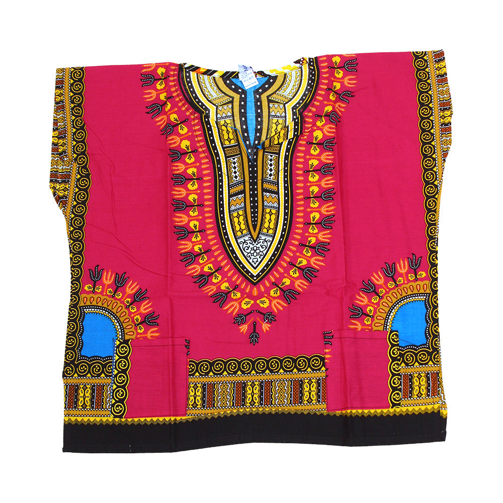 Children's Sleeveless Dashiki - SIZES - Fuchsia - Large