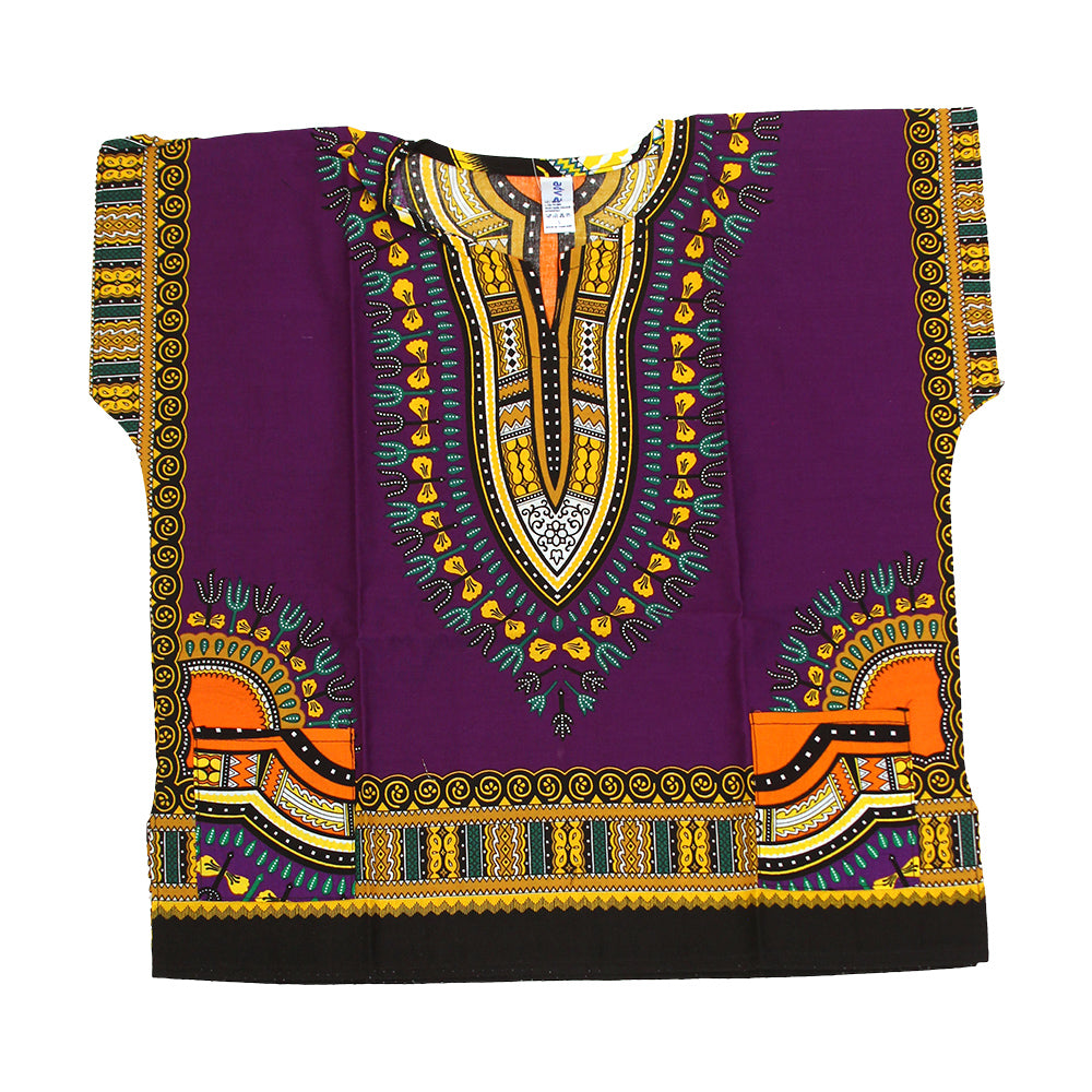 Children's Sleeveless Dashiki - SIZES - Fuchsia - Large
