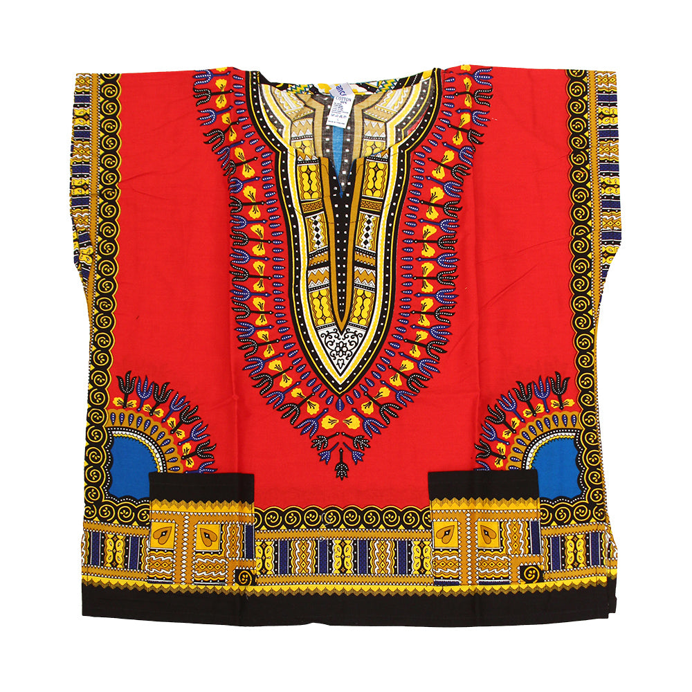 Children's Sleeveless Dashiki - SIZES - Fuchsia - Large