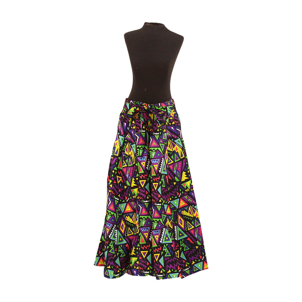 Ankara Print Long Skirt w/ Scarf - Style A