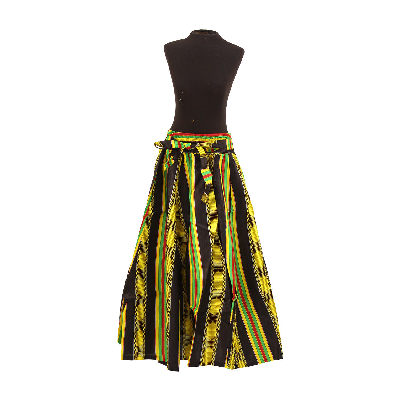 Ankara Print Long Skirt w/ Scarf - Style A