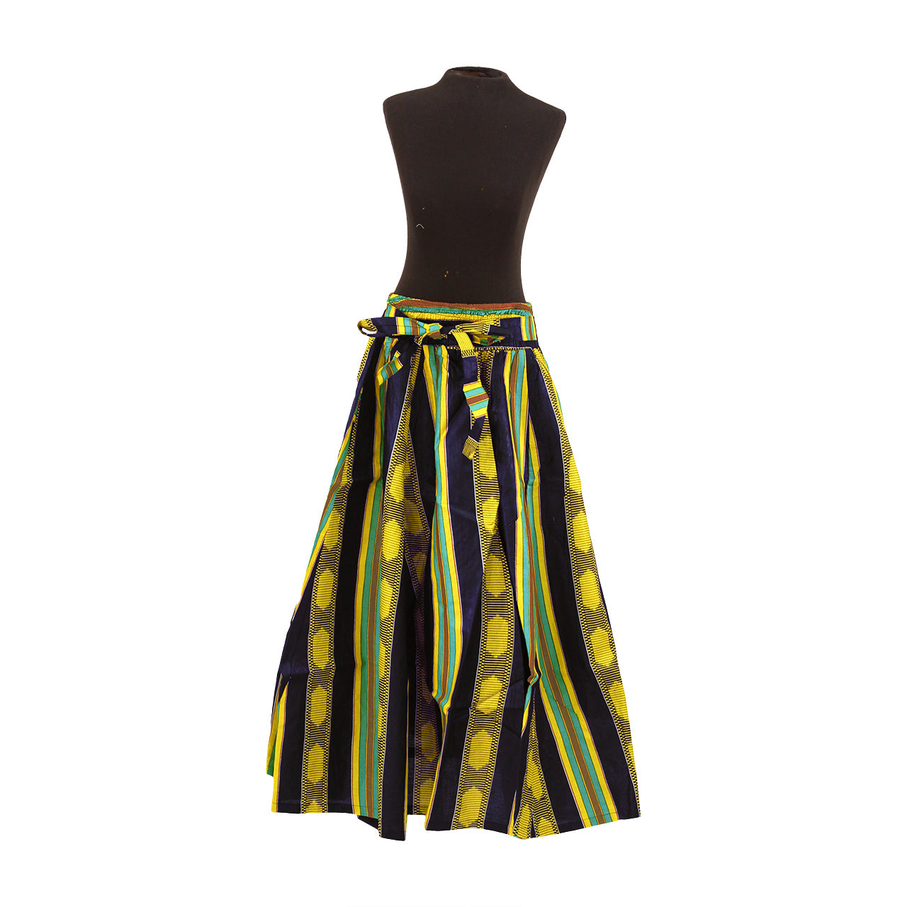Ankara Print Long Skirt w/ Scarf - Style A