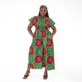 Ankara Print Frill Palazzo Jumpsuit - ONE SIZE - Style D