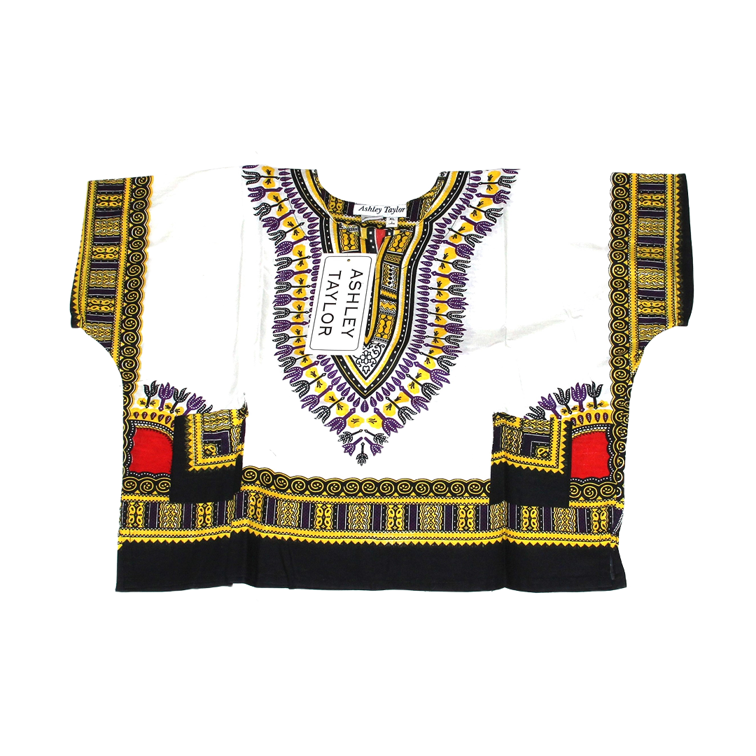 Children's Traditional Dashiki - Black/Blue - Large