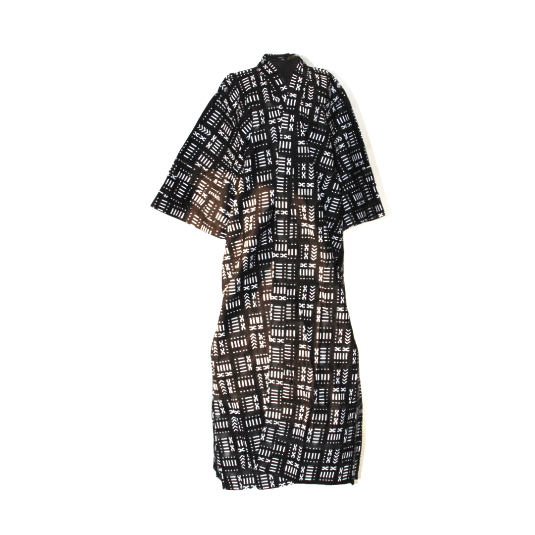 African Print Long Kimono - FREE SIZE - Style A