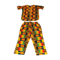 Children's Embroidered Kente 3-piece Pants Set - Size 10 - Style A