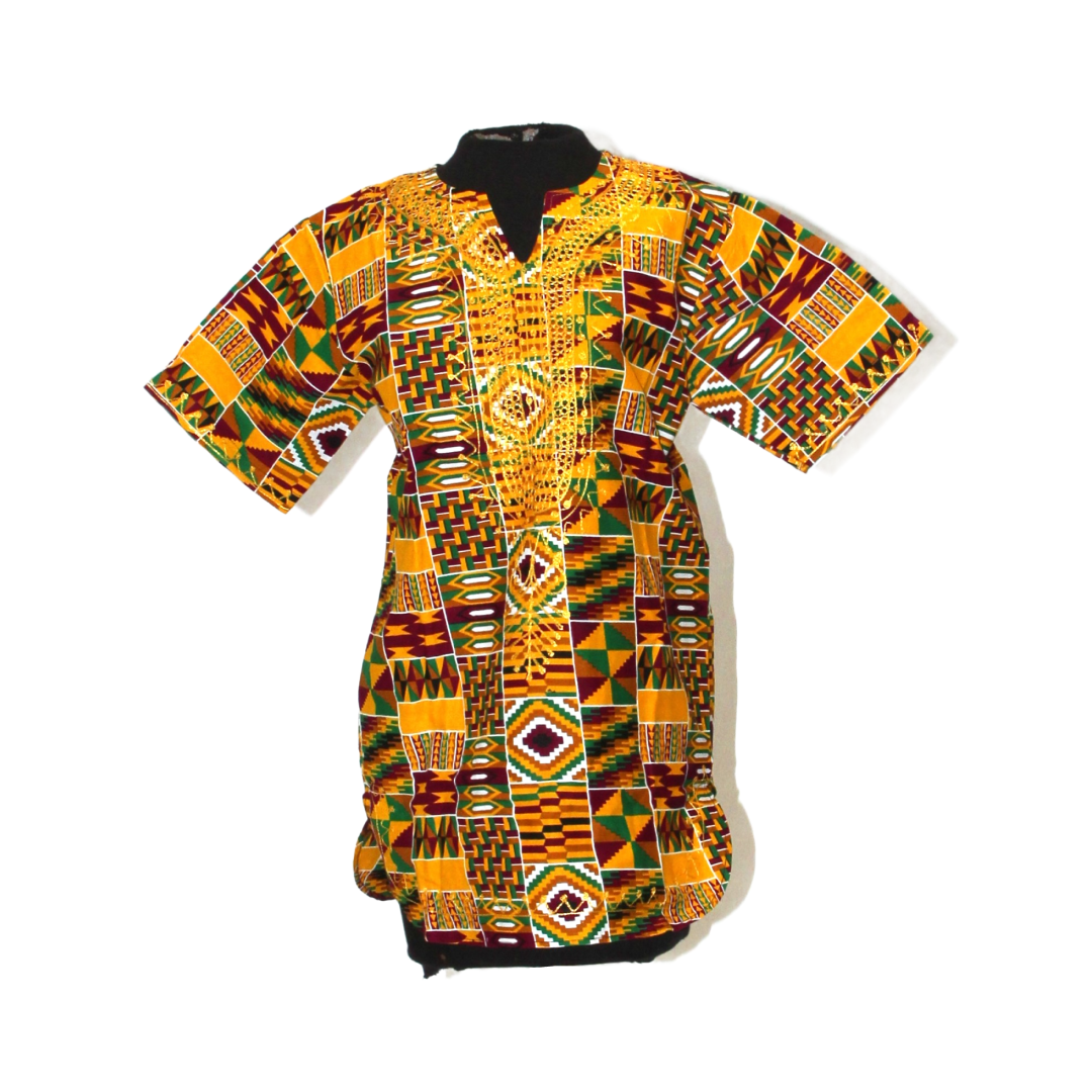 Children's Embroidered Kente 3-piece Pants Set - Size 10 - Style A